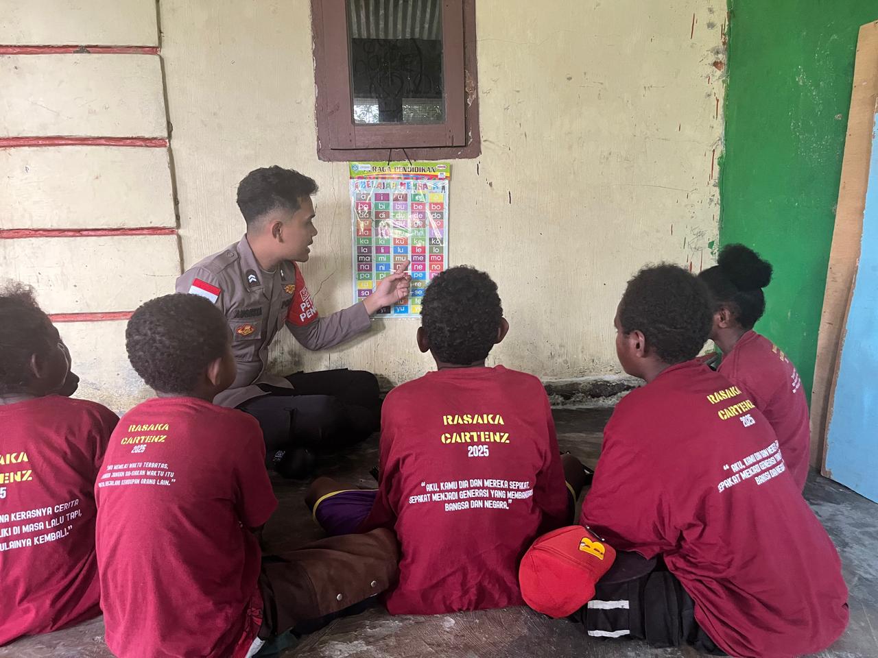 Kelas Ceria Satgas Siipar Polres Yahukimo, Anak-Anak Belajar dengan Semangat
