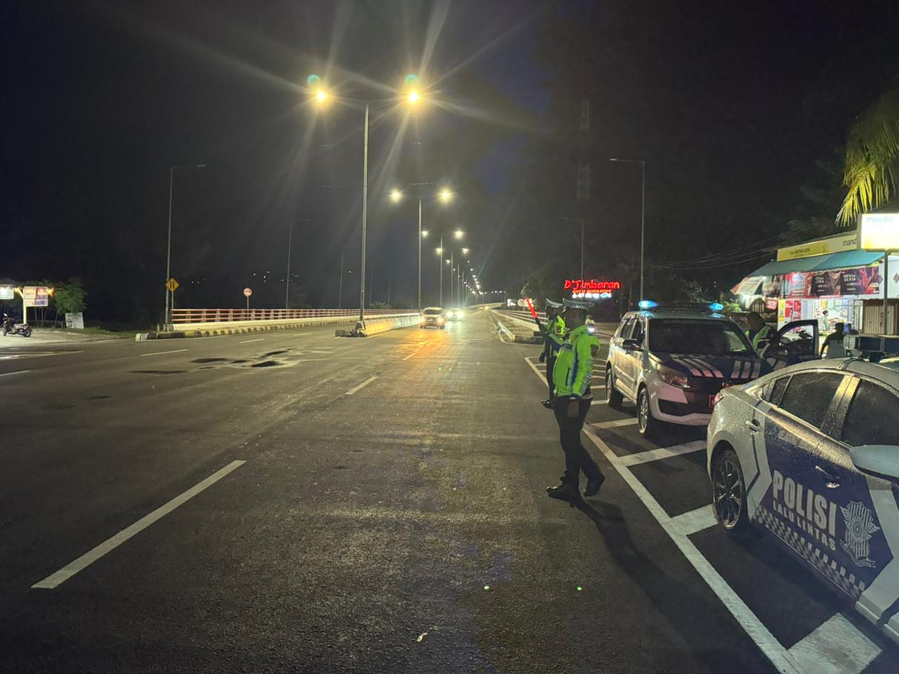 Sat Lantas Polresta Laksanakan Patroli Malam Hari Antisipasi Maraknya Begal di Kota Jayapura
