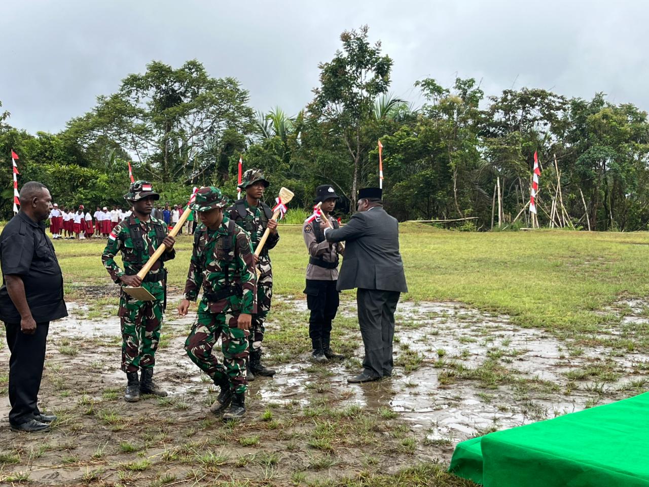 Polres Boven Digoel Ikuti Upacara Pembukaan Tmmd Ke-126 Ta 2025 Di Wilayah Kodim 1711/Boven Digoel