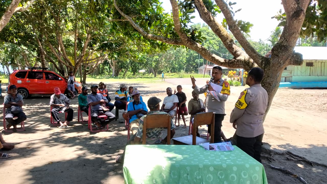 Polsek Bonggo Gencar Sosialisasi Larangan Miras Jelang Natal dan Tahun Baru