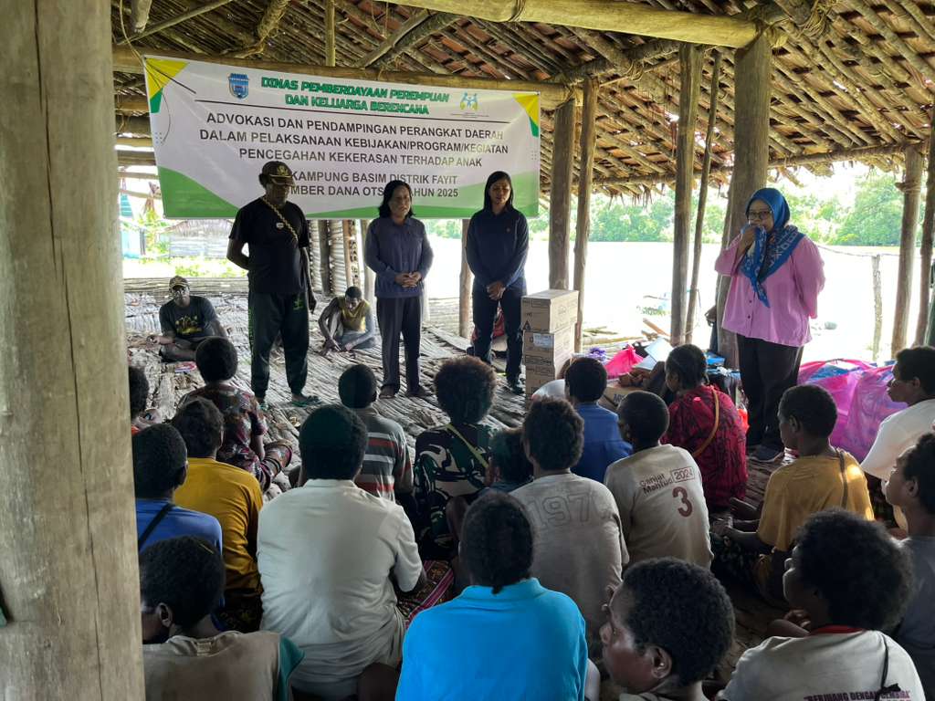 Unit PPA Polres Asmat bersama Dinas Pemberdayaan Perempuan dan Keluarga Berencana Sosialisasikan Program Pencegahan Kekerasan Terhadap Anak