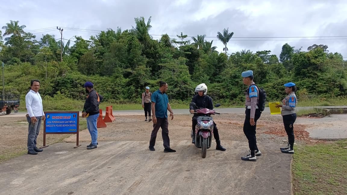 Pastikan Disiplin Berlalu Lintas, Sie Propam Polres Boven Digoel Gelar Gaktiblin dan Razia Kendaraan Anggota