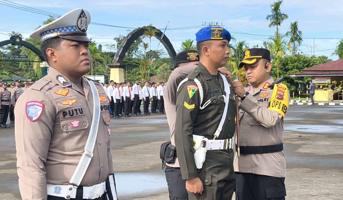 Apel Gelar Pasukan Operasi Zebra Noken 2025, Polres Mimika Siap Wujudkan Kamseltibcar Menjelang Operasi Lilin