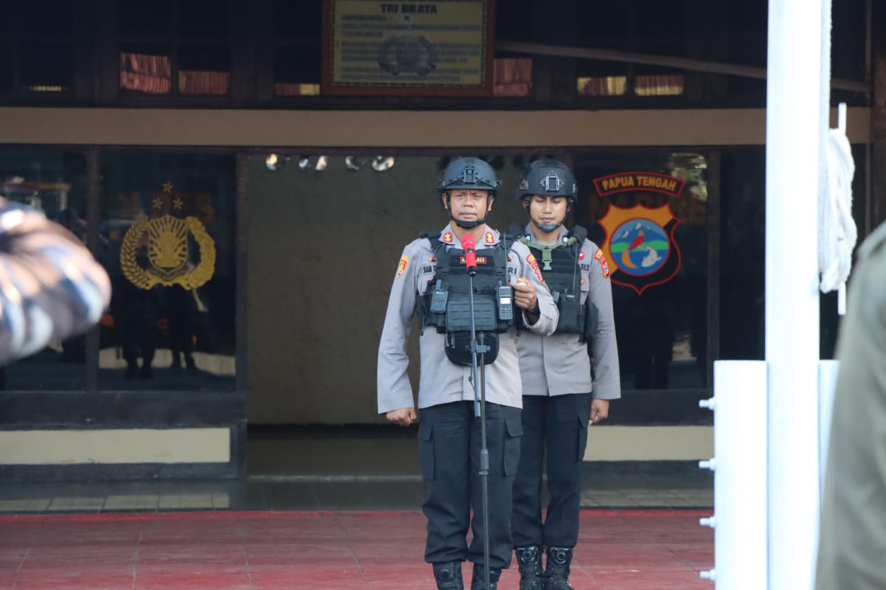 Polres Nabire Siagakan Ratusan Personel Gabungan Antisipasi Kalender Kamtibmas