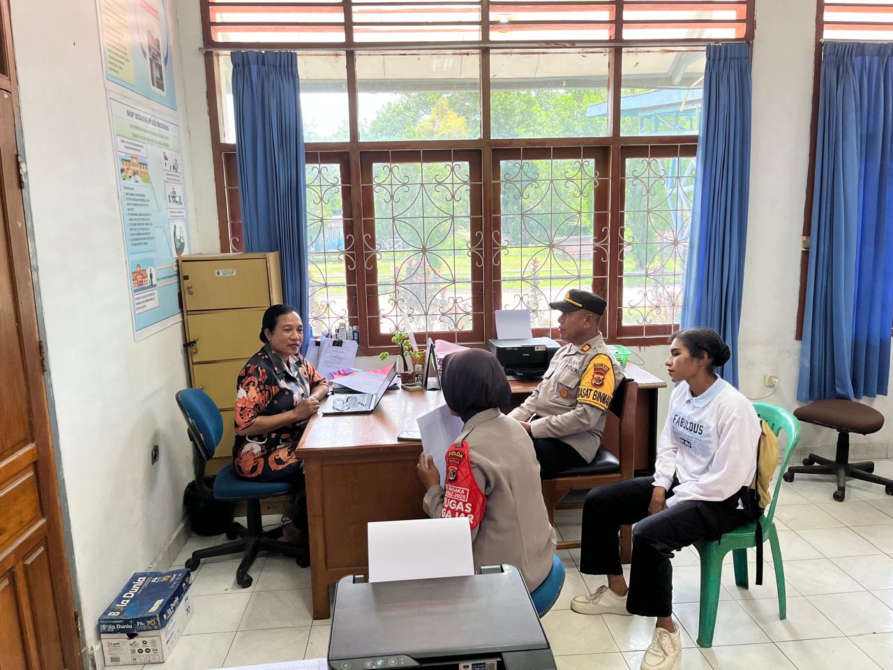 Subsatgas Si-Ipar Polres Jayapura Koordinasi dengan Dinas Pendidikan Kabupaten Jayapura