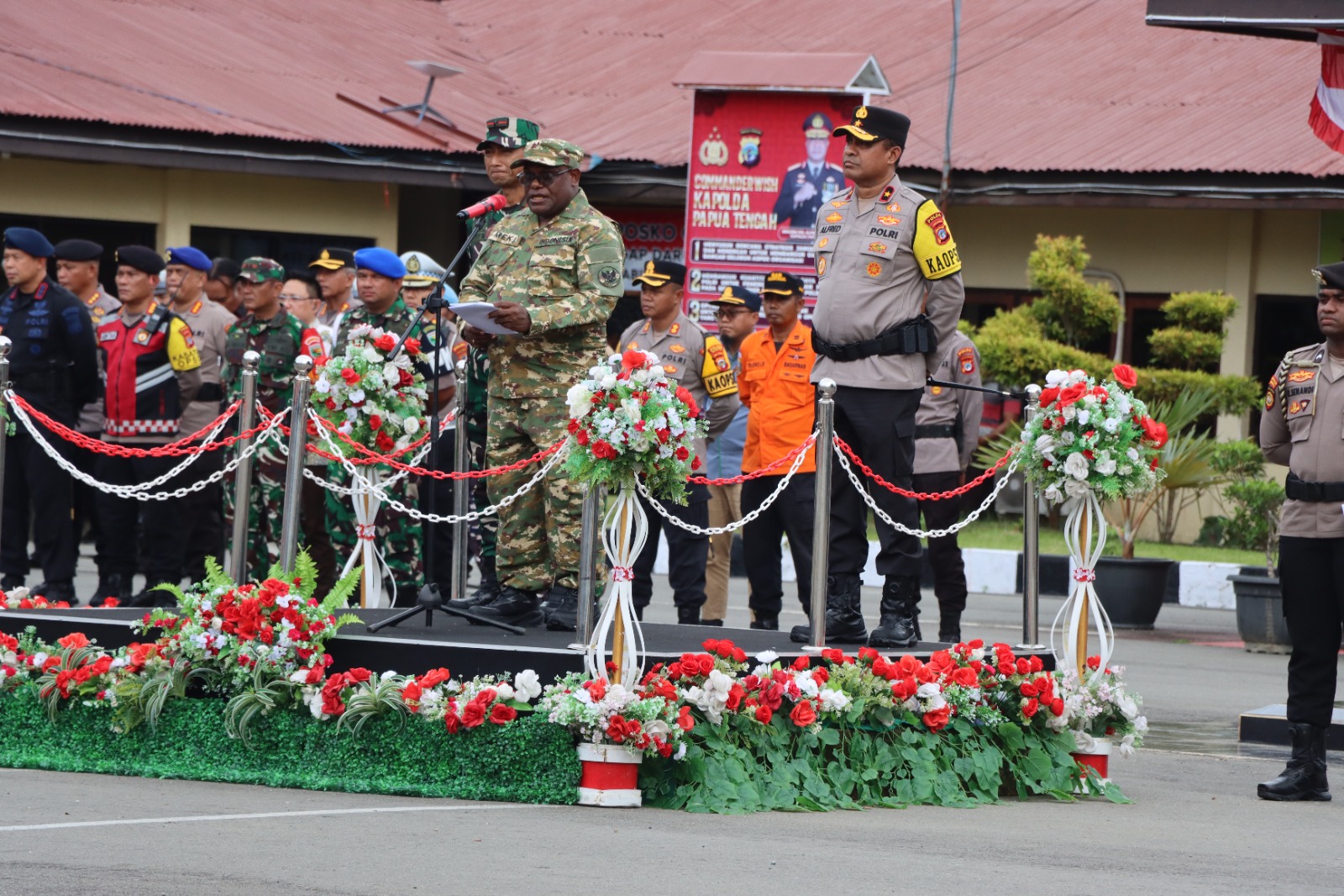 Apel Operasi Lilin Noken 2025 digelar di Mapolres Nabire.