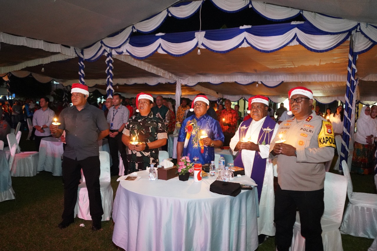 Polres Jayapura Gelar Perayaan Natal dan Doa Lintas Agama, Perkuat Toleransi dan Kebersamaan