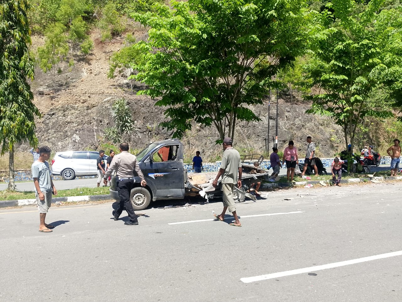 Sat Reskrim Polres Jayapura Selidiki Insiden Mobil Bermuatan Petasan Terbakar di Jalur Sentani–Abepura