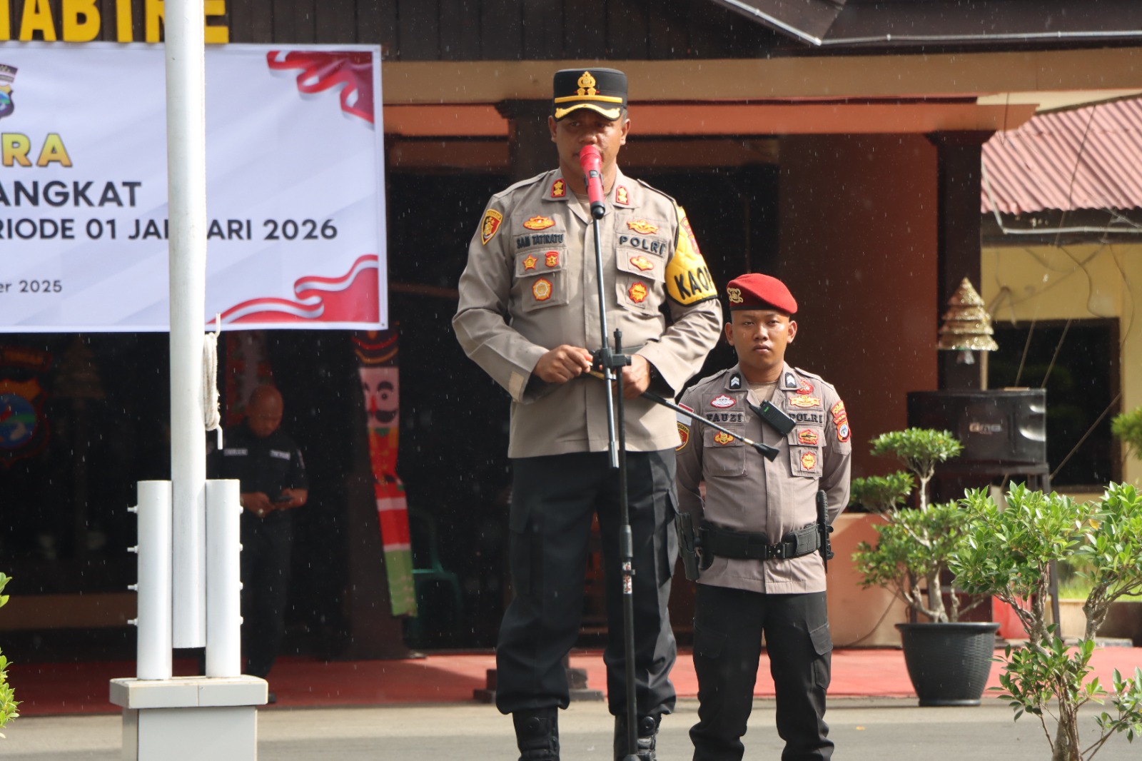 Apel Gabungan Kesiapan Pengamanan menjelang pergantian Tahun Baru 2026.