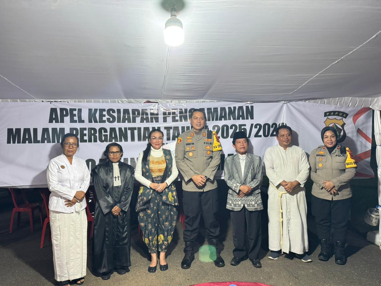 Polres Merauke Gelar  Doa Lintas Agama menutupi Akhir Tahun 2025 dan menyongsong Tahun baru 2026