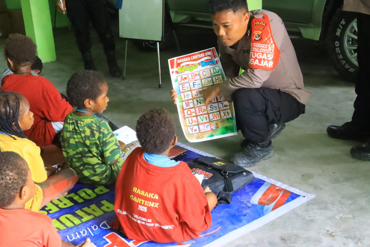 Belajar Abjad Jadi Seru: Subsatgas Si-Ipar Hadir untuk Anak-anak Yalimo