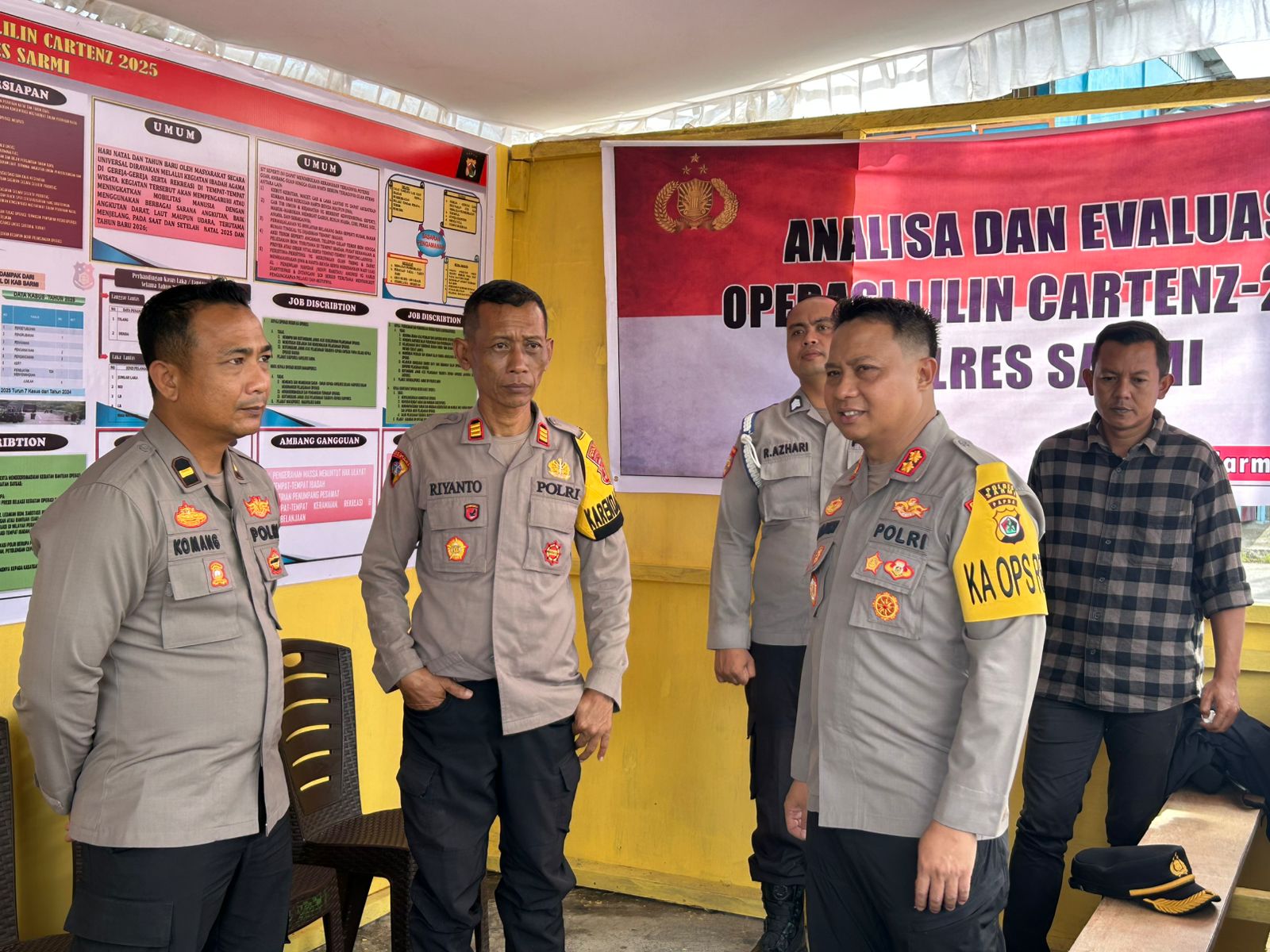 Kapolres Sarmi Tinjau Pengamanan Perbankan dan Pos Pam Operasi Lilin Cartenz 2025