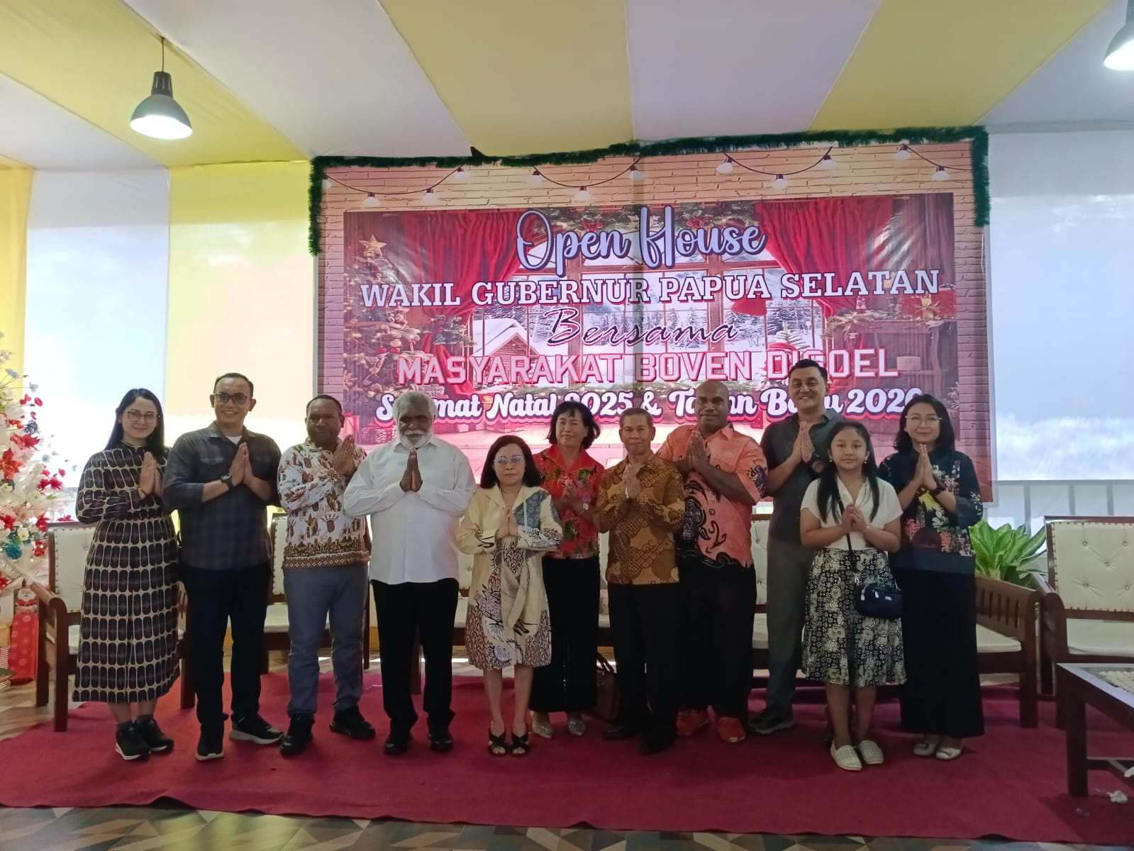 Kapolres hadiri Open House Wakil Gubernur Papua Selatan bersama Masyarakat.