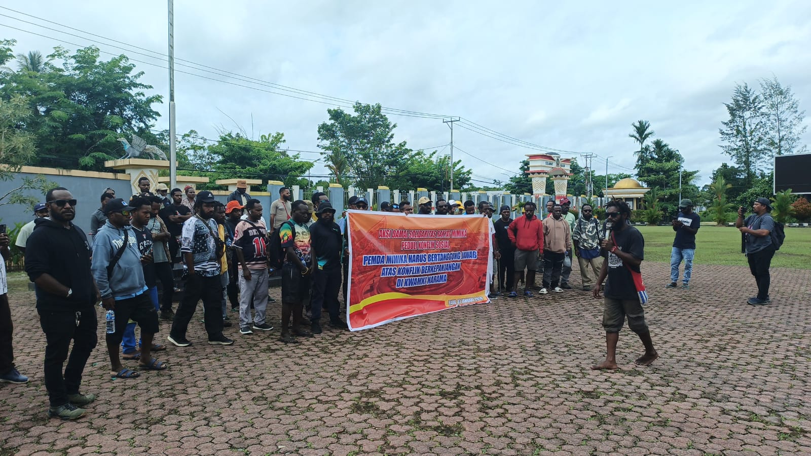 Aksi Solidaritas Rakyat Mimika Peduli Konflik Kwamki Narama Berlangsung Damai