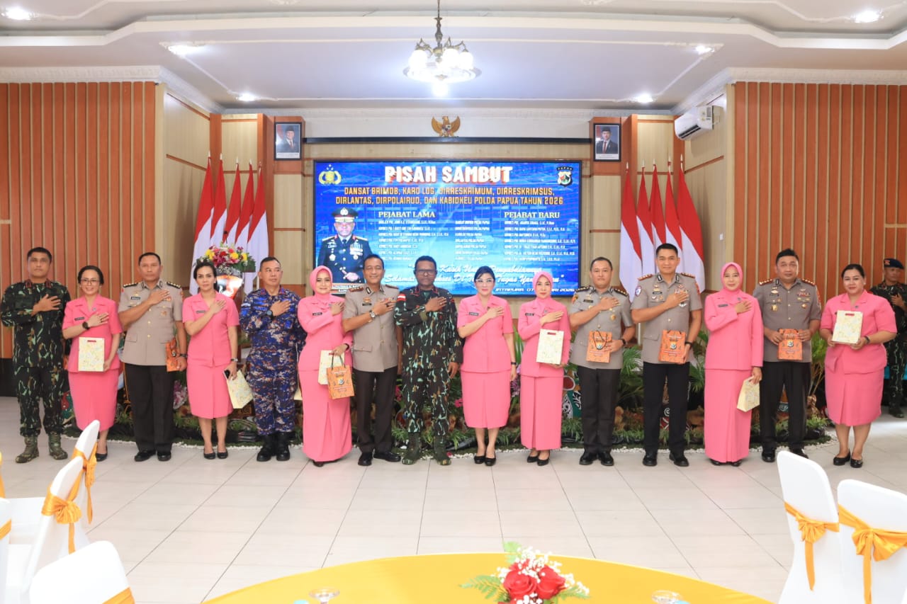 Pisah Sambut Pejabat Utama Polda Papua, Kapolda Dorong Pendekatan Humanis dan Berintegritas