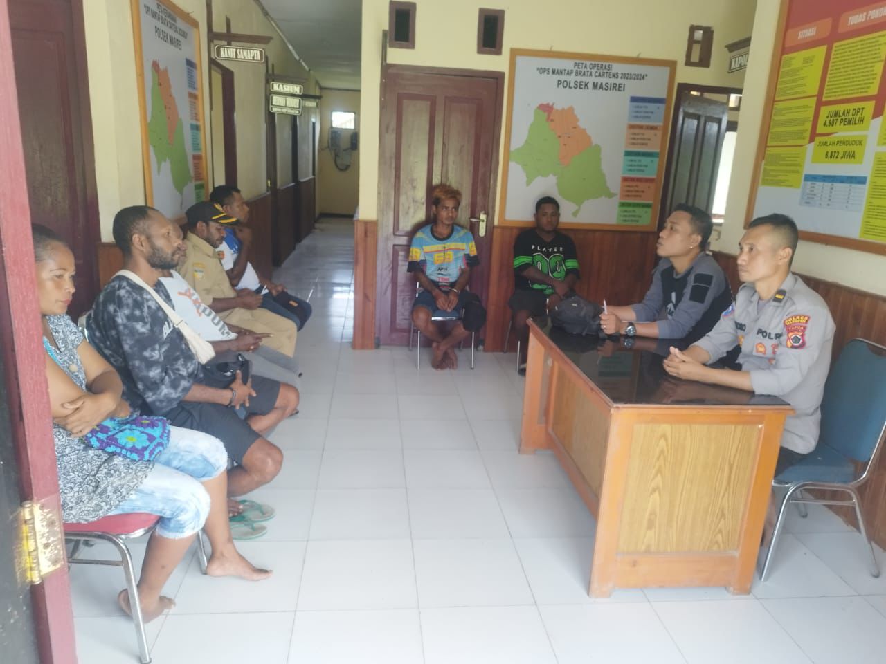 Penegakkan Hukum yang Berkeadilan, Polsek Masirei Selesaikan 2 Kasus Secara Restorative Justice