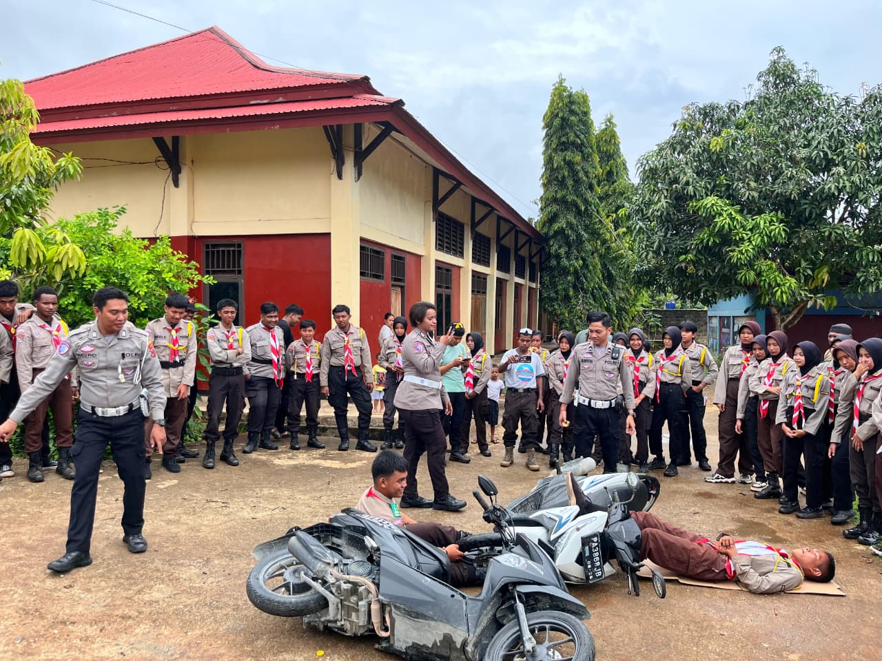 ‎Satlantas Polresta Berikan Sosialisasi Berlalu Lintas kepada Saka Bhayangkara