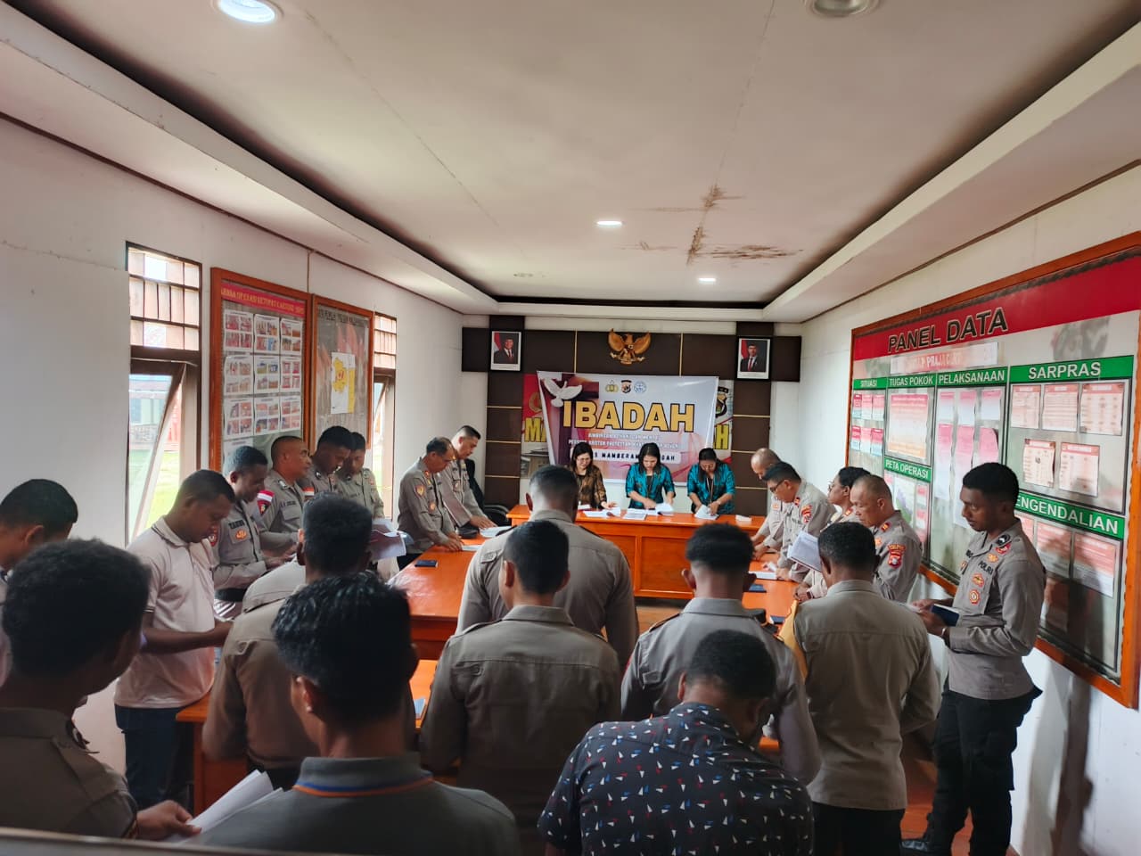 Melalui Binrohtal, Polres Mamberamo Tengah Perkuat Iman dan Moral Personel Nasrani