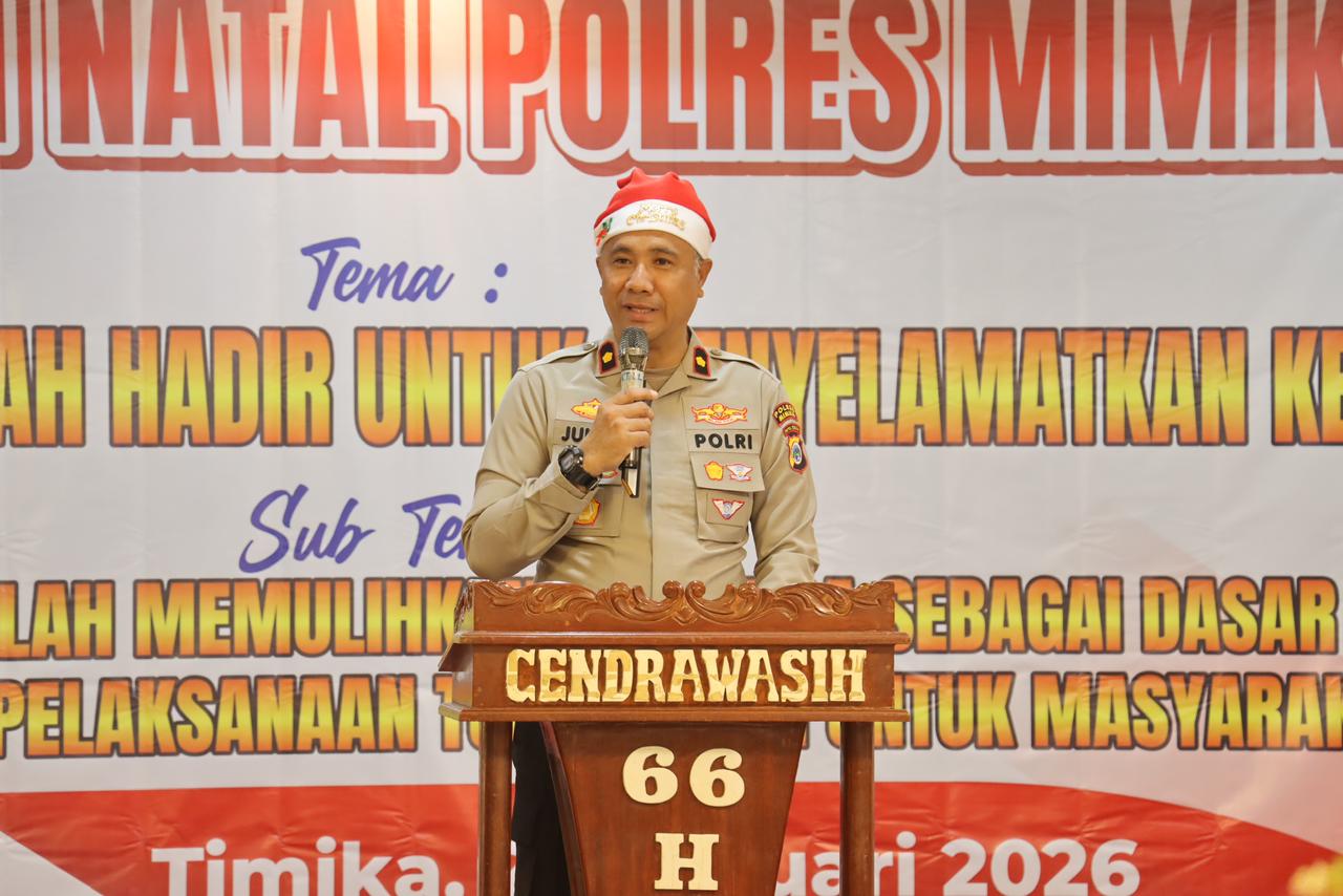 Ibadah Natal Oikumene Polres Mimika