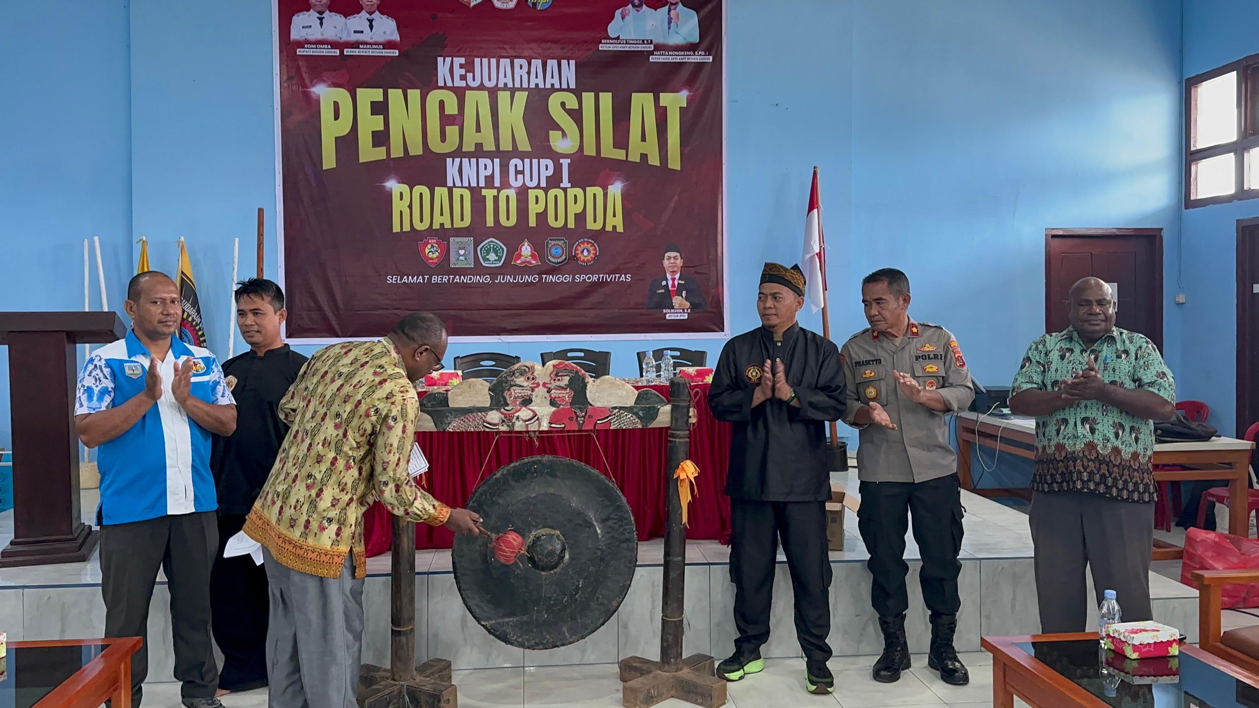 Wakapolres Hadiri Kejuaraan Pencak Silat KNPI Cup Kabupaten Boven Digoel.