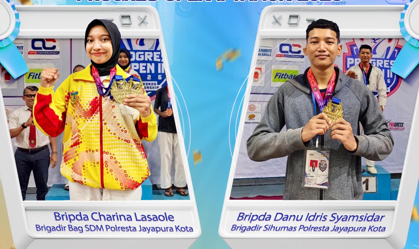 ‎Lagi, Personel Polresta Ukir Prestasi Gemilang dengan Raih Medali Emas di Kejuaraan Taekwondo Progress Open II 2026 Jayapura