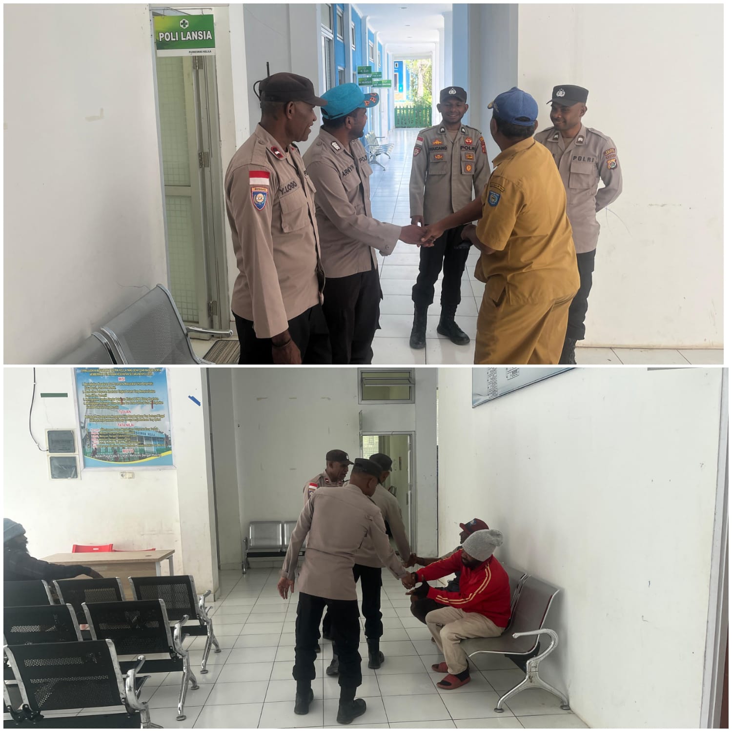 Patroli Polsek Kelila Jaga Keamanan Puskesmas Distrik Kelila, Pastikan Pelayanan Lancar
