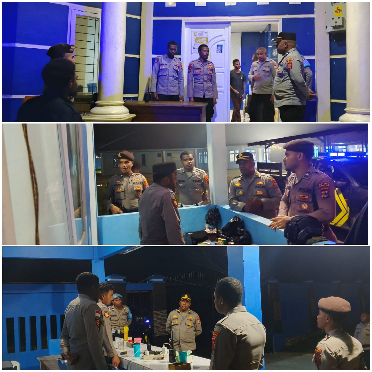 Patroli Malam Polres Mamberamo Tengah, Pamapta II Pastikan Keamanan Obyek Vital Kota Kobakma