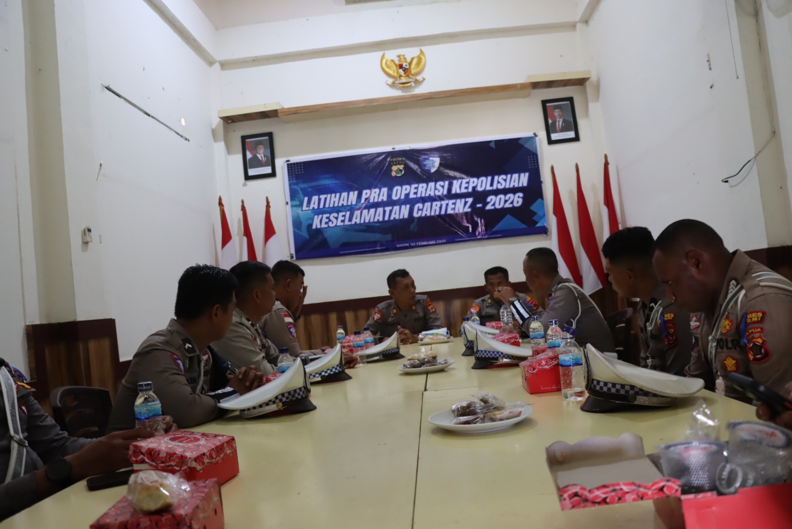 Dukung Kamseltibcar lantas, Sat Lantas Polres Sarmi Gelar Lat Pra Ops Keselamatan Cartenz 2026