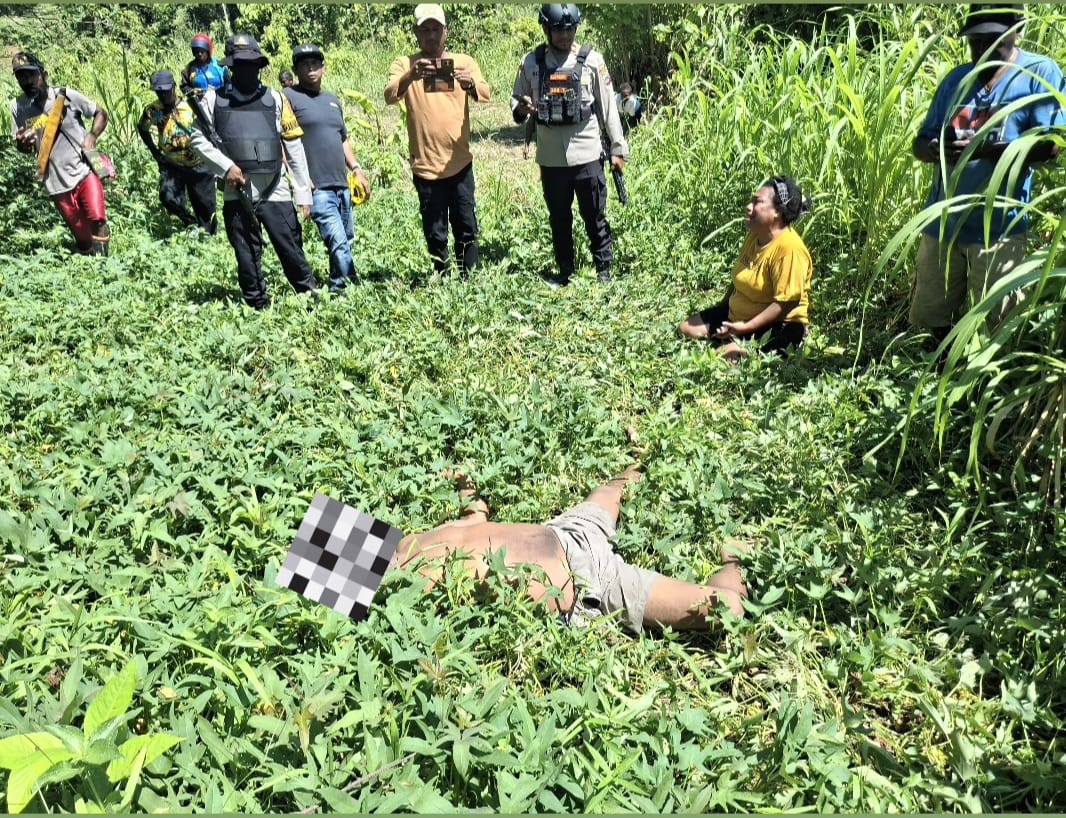 Polsek Nabire Barat Merespon Laporan Masyarakat Terkait Penemuan Mayat