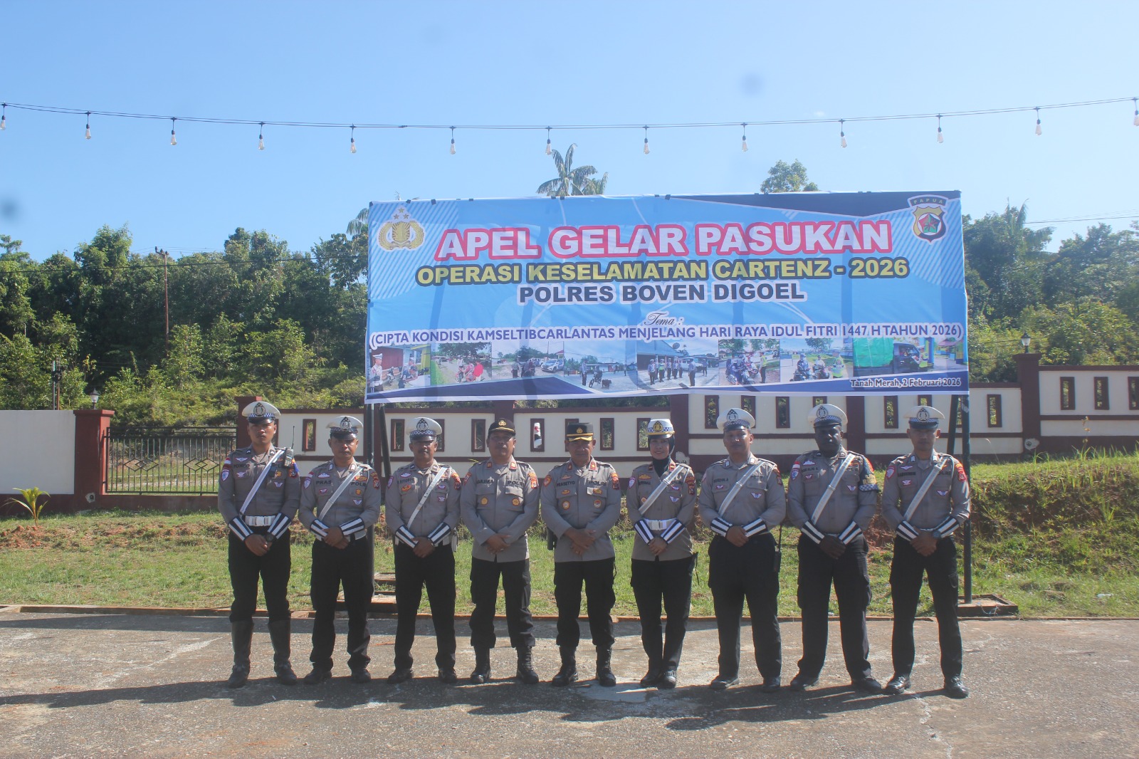 Polres Boven Digoel Gelar Apel Pasukan Operasi Keselamatan Cartenz 2026.