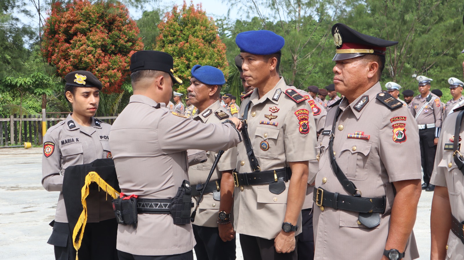 Kapolres Sarmi Pimpin Sertijab Kasat Lantas, Kasat Polairud, dan Kapolsek Sarmi Kota