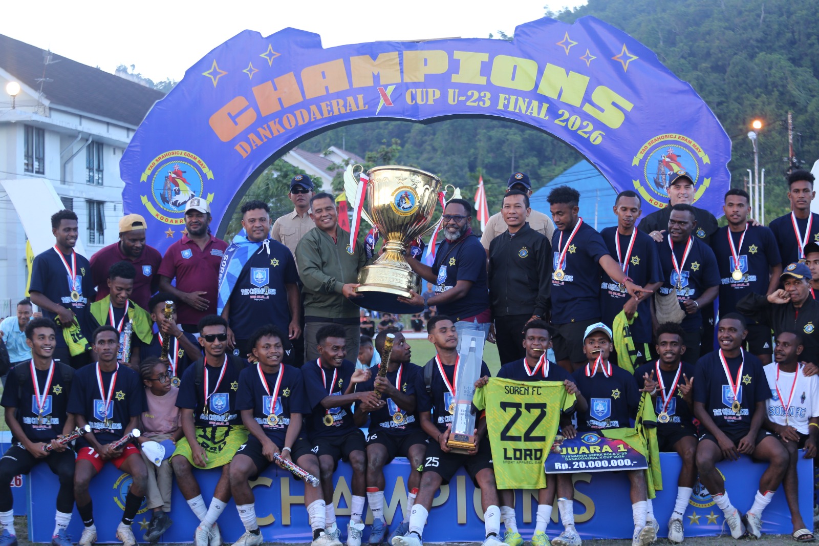 Wujudkan Pemuda Papua yang Tangguh dan Berprestasi, Dankodaeral X Cup 2026 Resmi Ditutup dengan Semangat Kebersamaan