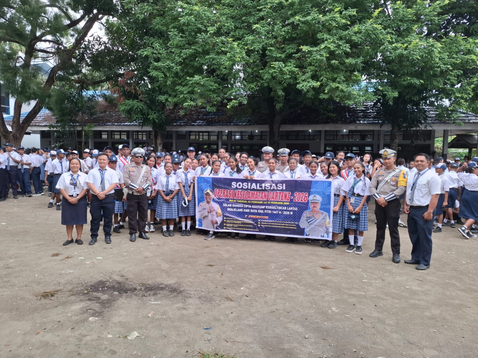 Operasi Keselamatan Cartenz 2026, Sat Lantas Polres Jayapura Sambangi Pelajar