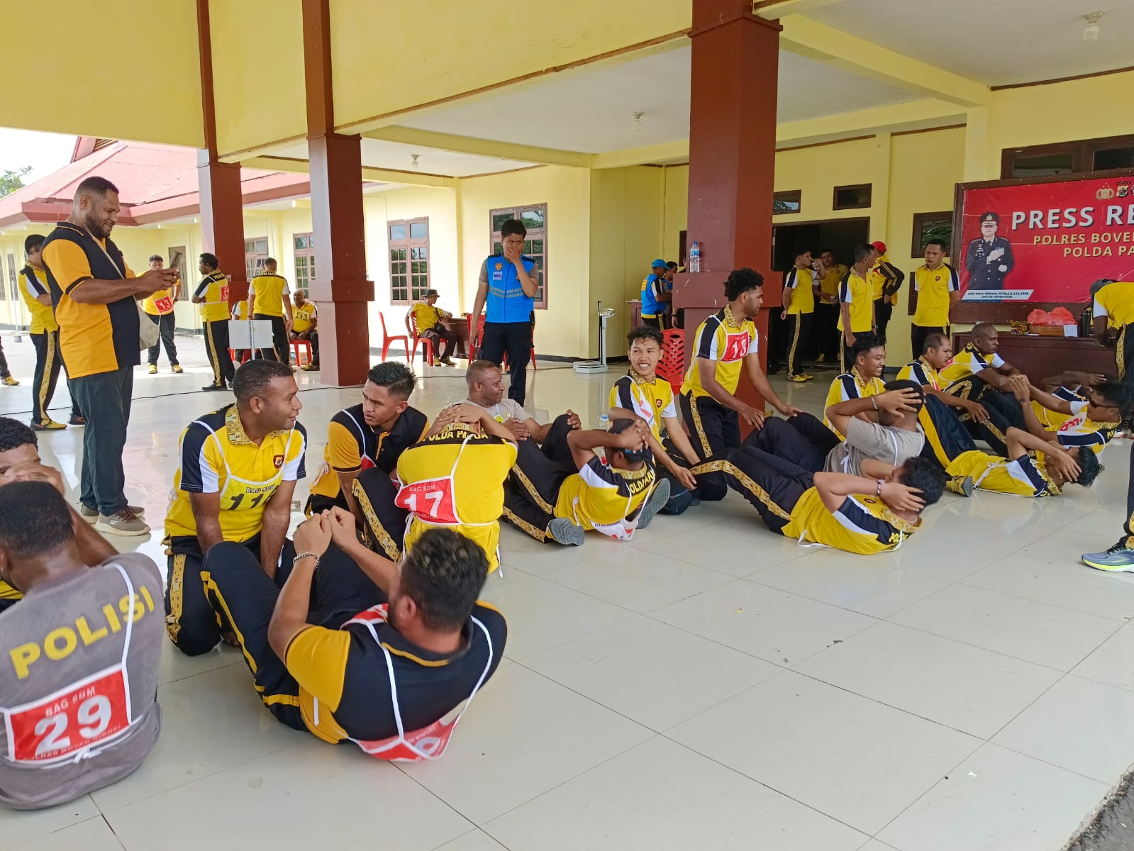 Polres Boven Digoel Gelar Tes Kesamaptaan Jasmani Semester I Tahun 2026.