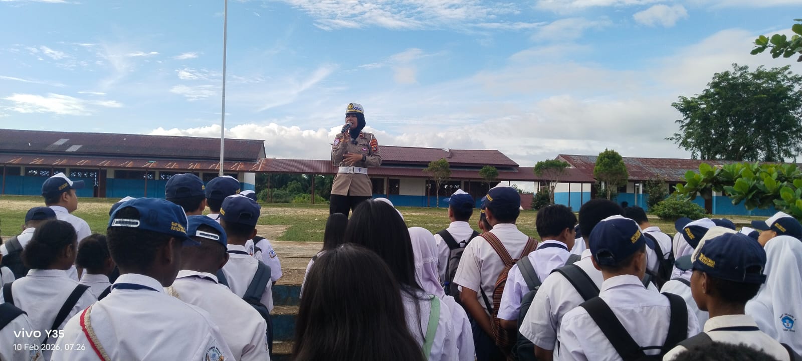 Sat Lantas Polres Boven Digoel Gelar Polisi Go To School di SMP Negeri 1 Tanah Merah