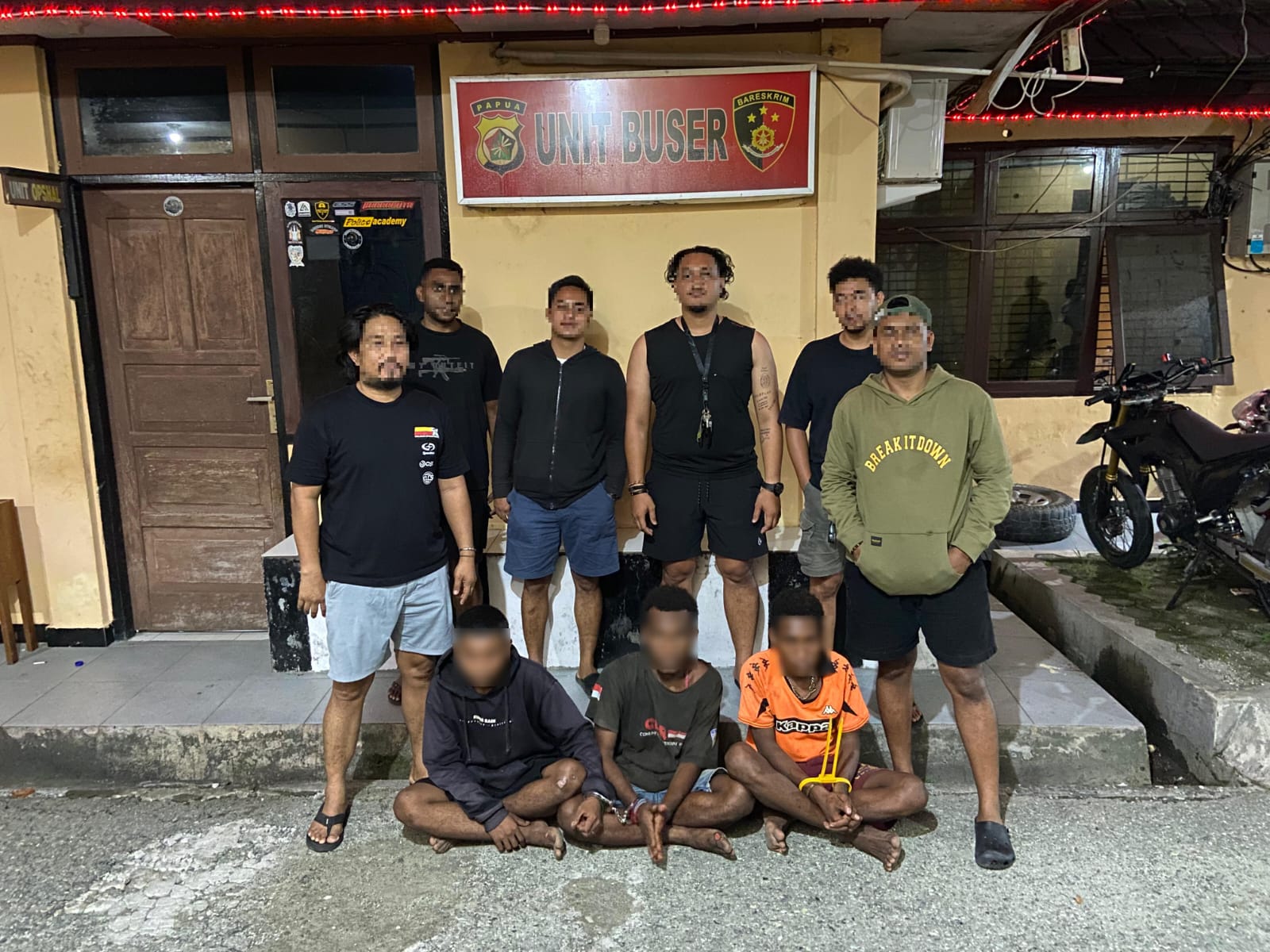 Tiga Pelaku Pencurian Dibekuk Sat Reskrim Polres Jayapura di BTN Polda Doyo Baru