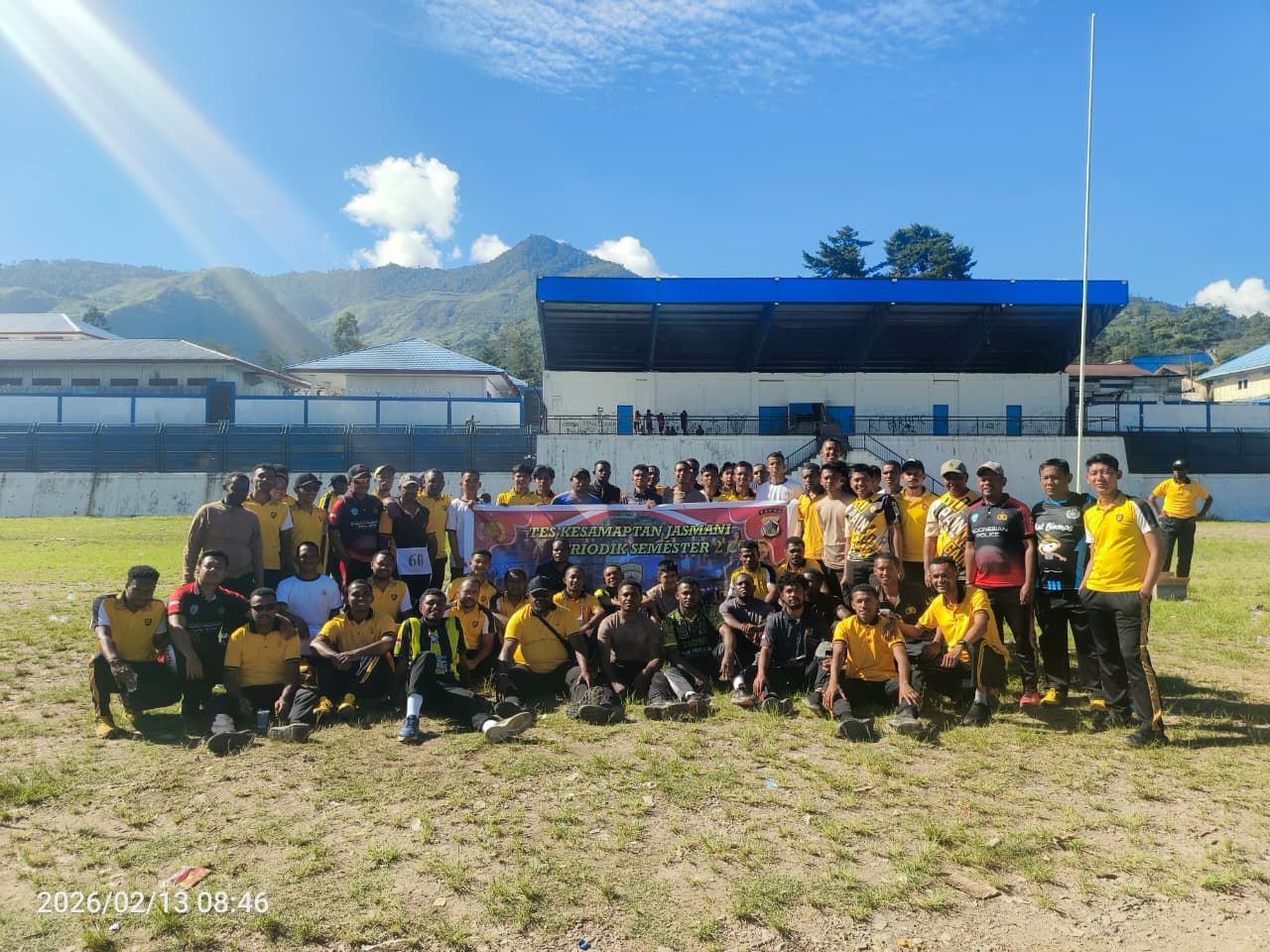 Bag SDM Polres Tolikara Gelar Ujian Kesamaptaan Jasmani Semester I