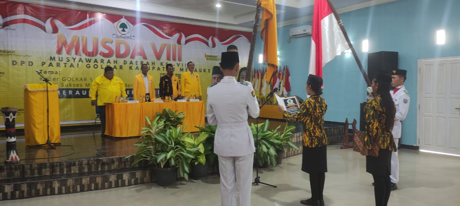 Kasubbagren Progar Bagren Polres Merauke Hadiri Pembukaan Musda VIII Partai Golkar Kabupaten Merauke Tahun 2026