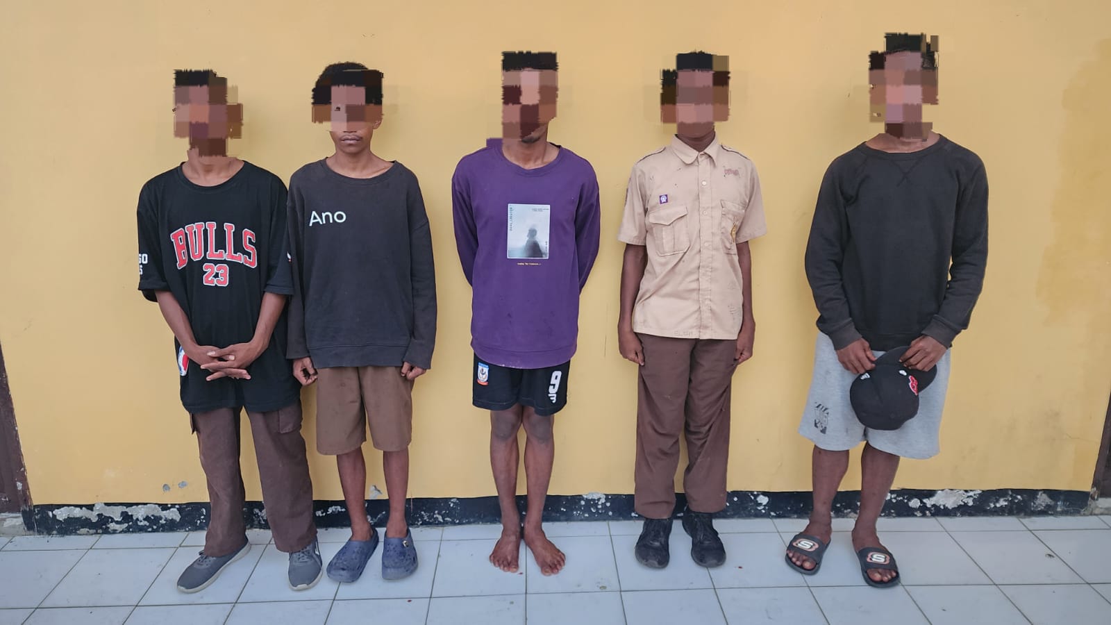 Polres Mimika Amankan Pelaku Pencurian Dengan Kekerasan di Sejumlah Lokasi SP 1 dan SP 4 Timika