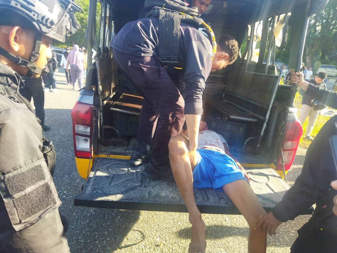 POLRES MIMIKA TANGANI KASUS DUGAAN PENGANIAYAAN DI JALAN BANDARA LAMA TIMIKA