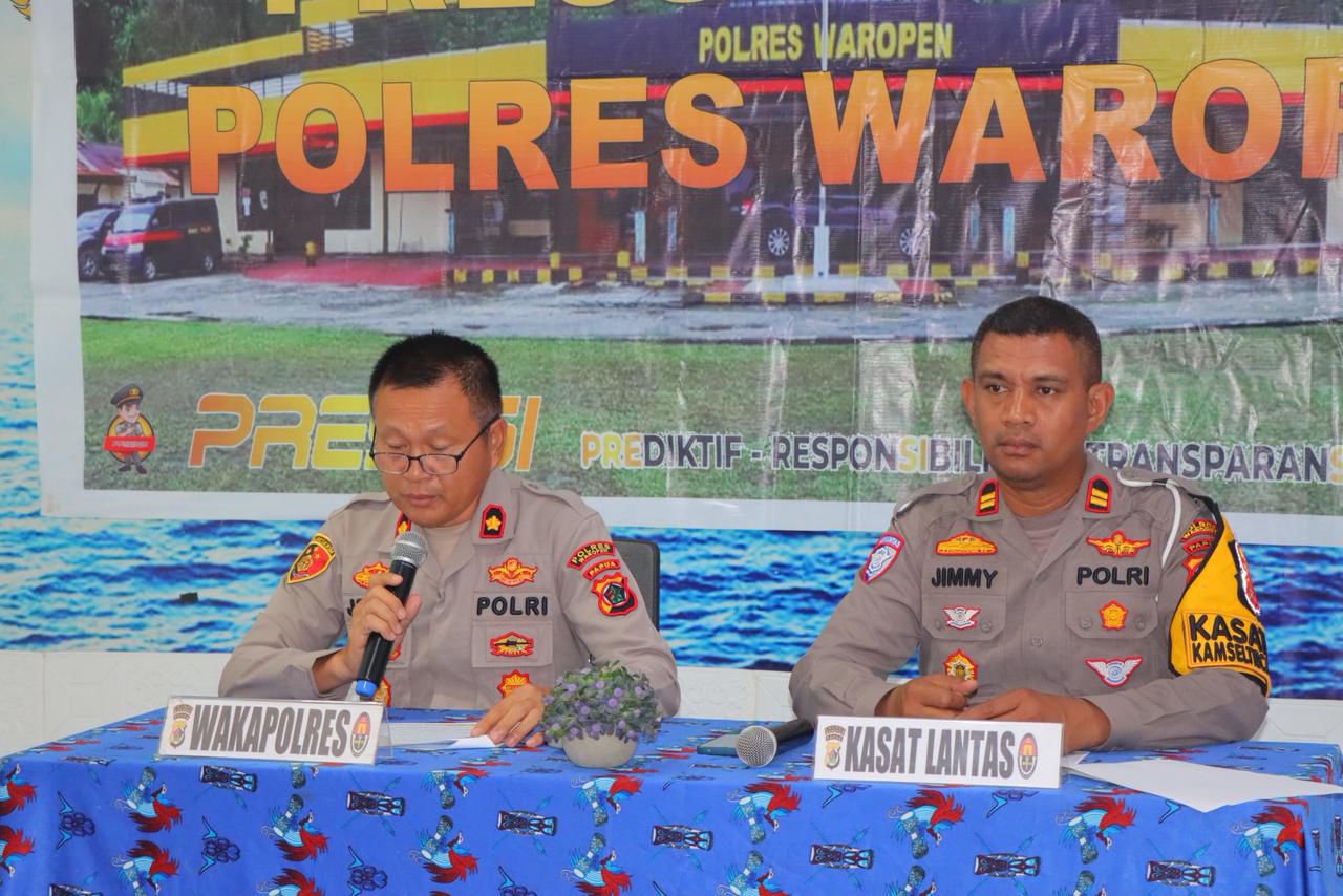 Polres Waropen Rilis Hasil Operasi Keselamatan Cartenz 2026, Jumlah Pelanggaran Turun 21,78%