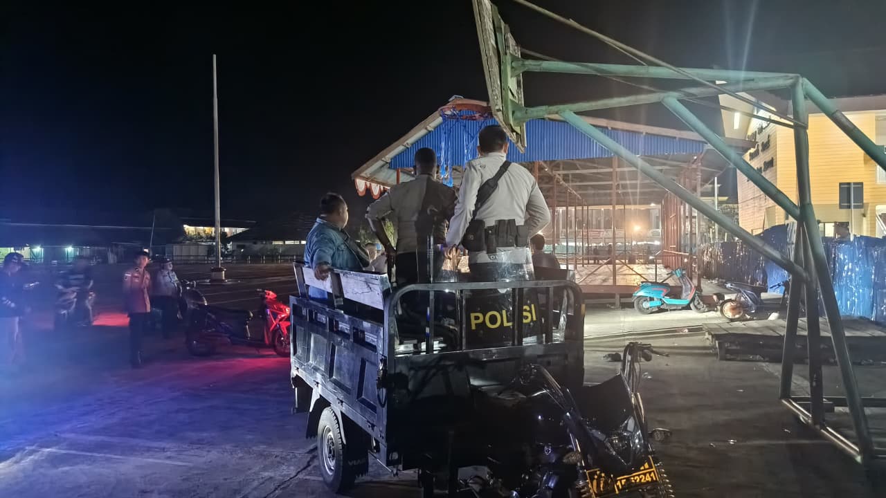 Jaga Kondusifitas Kota Agats Polres Asmat Gelar Patroli Skala Besar