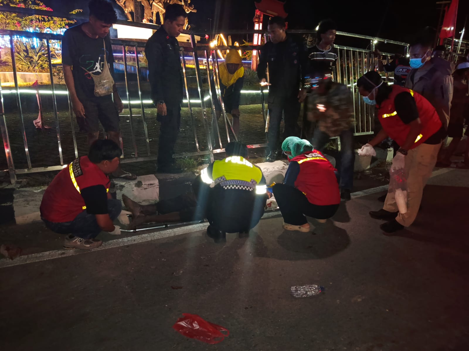 Pengendara Motor Alami Laka Tunggal di Bundaran Petrosea Mimika