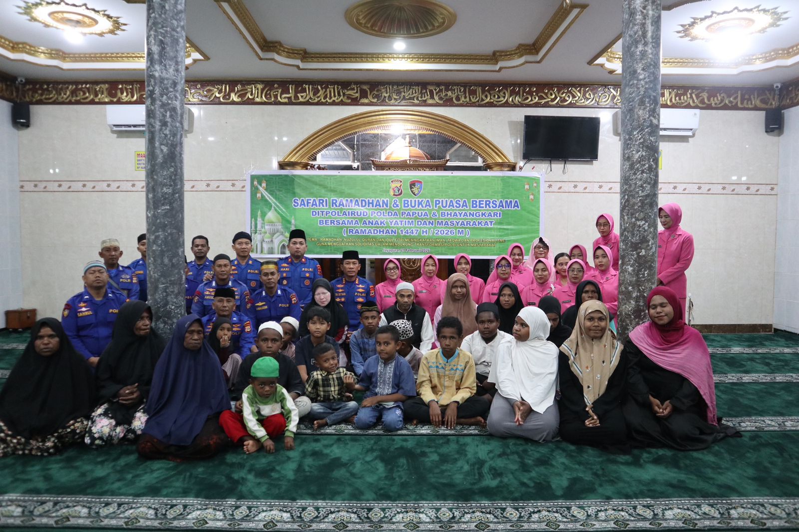 Ramadhan Penuh Berkah, Ditpolairud Polda Papua Santuni Anak Yatim dan Jalin Kebersamaan