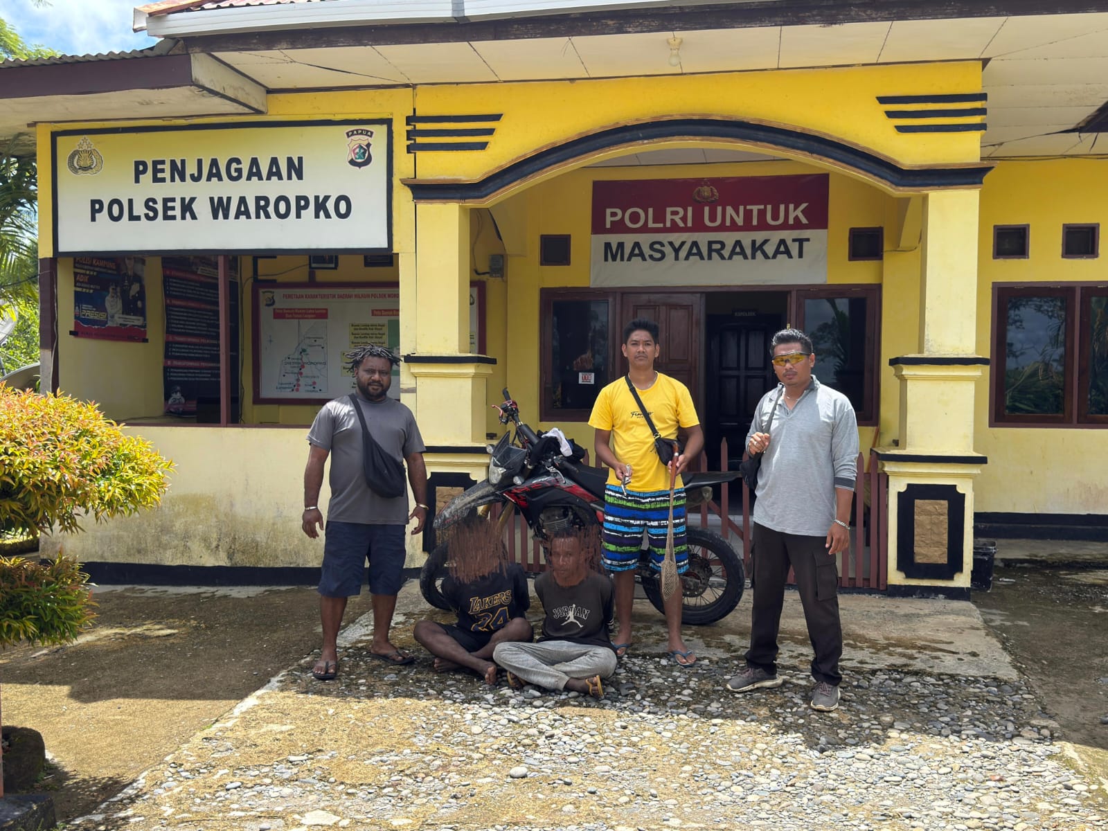 Polres Boven Digoel Respon Cepat Kurang Dari 24 Jam Berhasil Amankan Pelaku Pencurian Kendaraan Bermotor