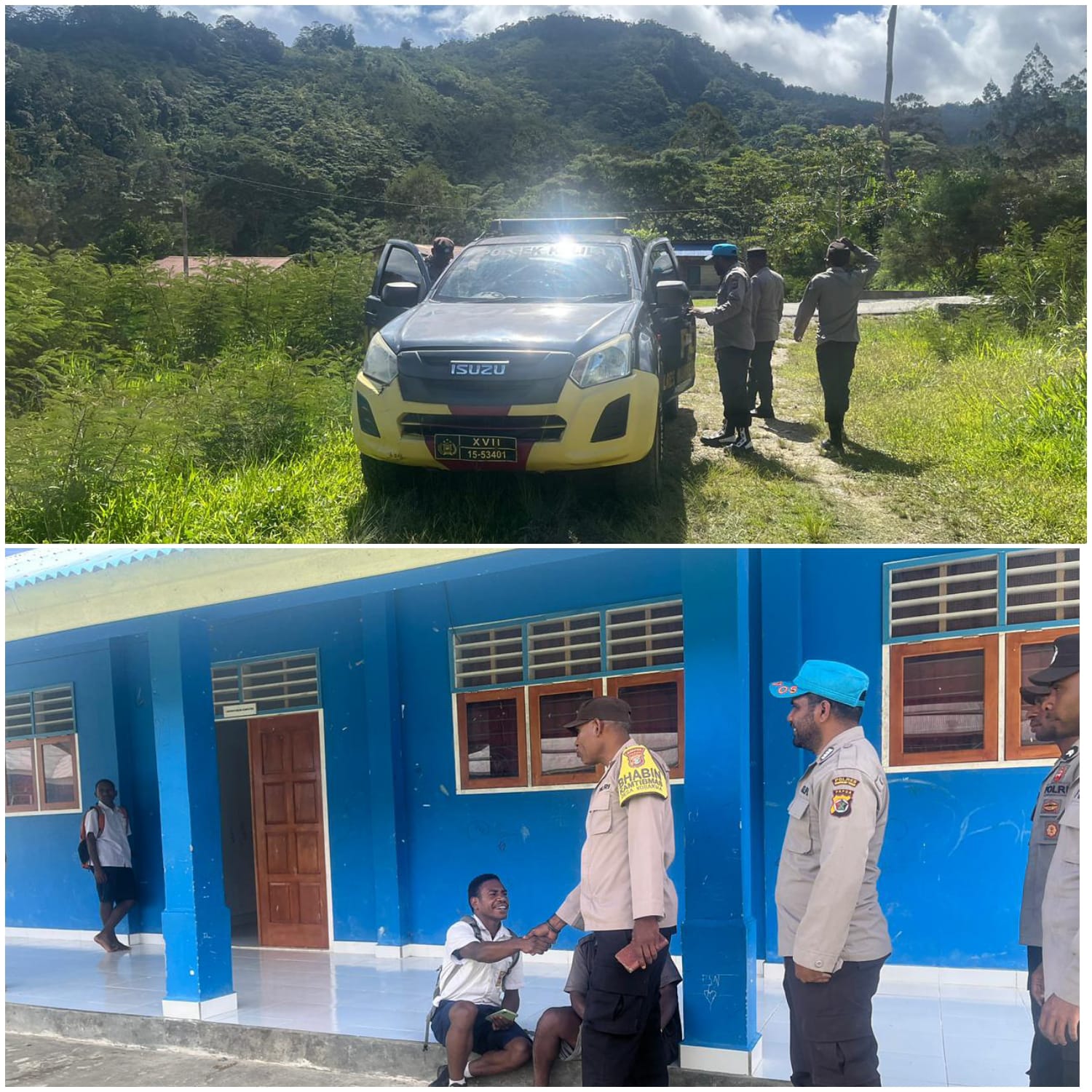 Patroli Harkamtibmas Polsek Kelila di SMP Negeri Kelila, Berikan Edukasi Cegah Perundungan dan Narkoba