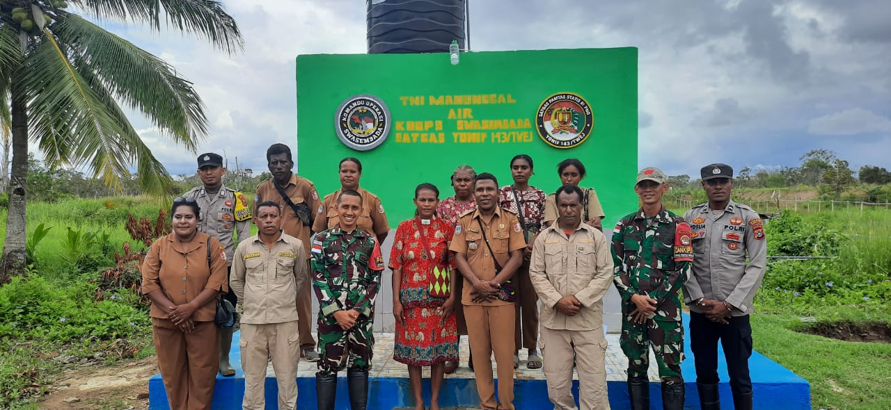 Polsek Naukenjerai Hadiri Peresmian Pembangunan Fasilitas Umum di Kampung Kuller