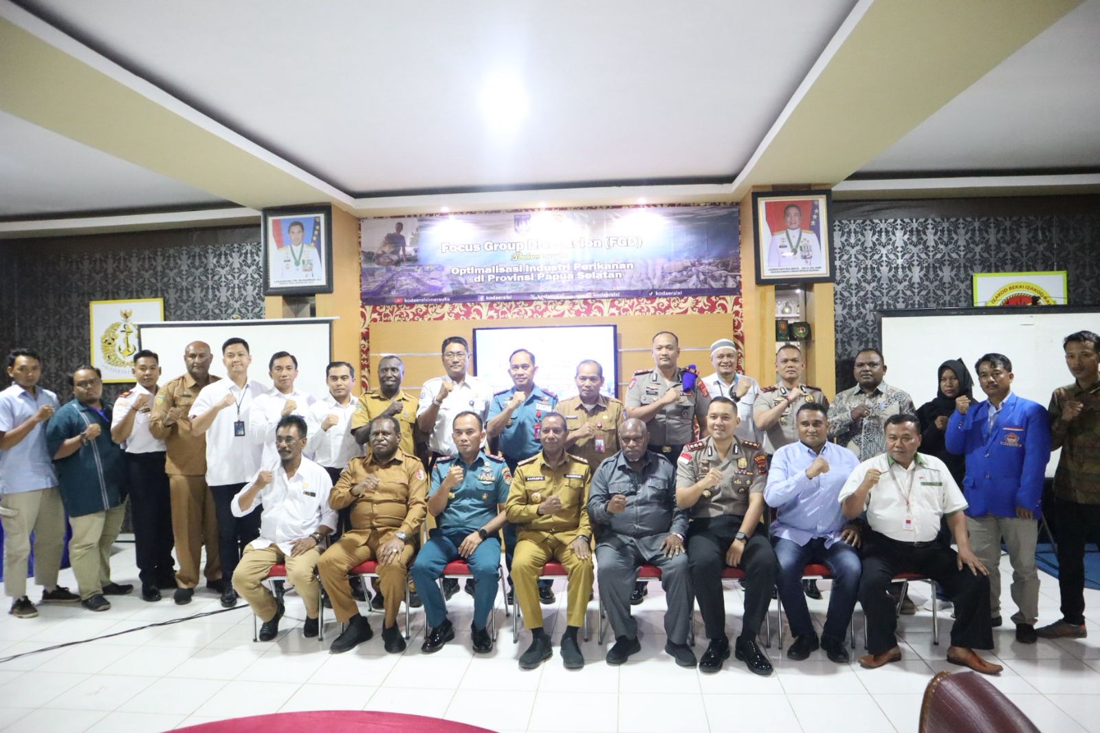 Kapolres Merauke Hadiri FGD Optimalisasi Industri Perikanan dan Buka Puasa Bersama di Markas Kodaeral XI