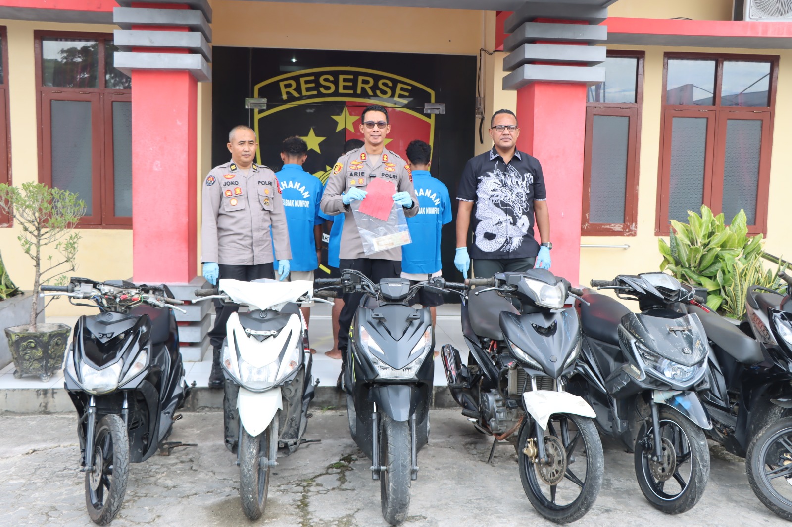 Satreskrim Polres Biak Berhasil Mengungkap Kasus Pencurian Motor dan Curat