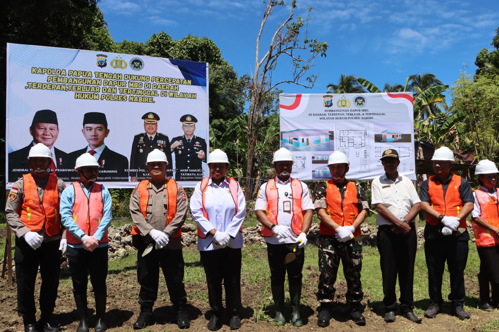 Polres Nabire Laksanakan Peletakan Batu Pertama Pembangunan Sppg Polri Di Daerah 3T